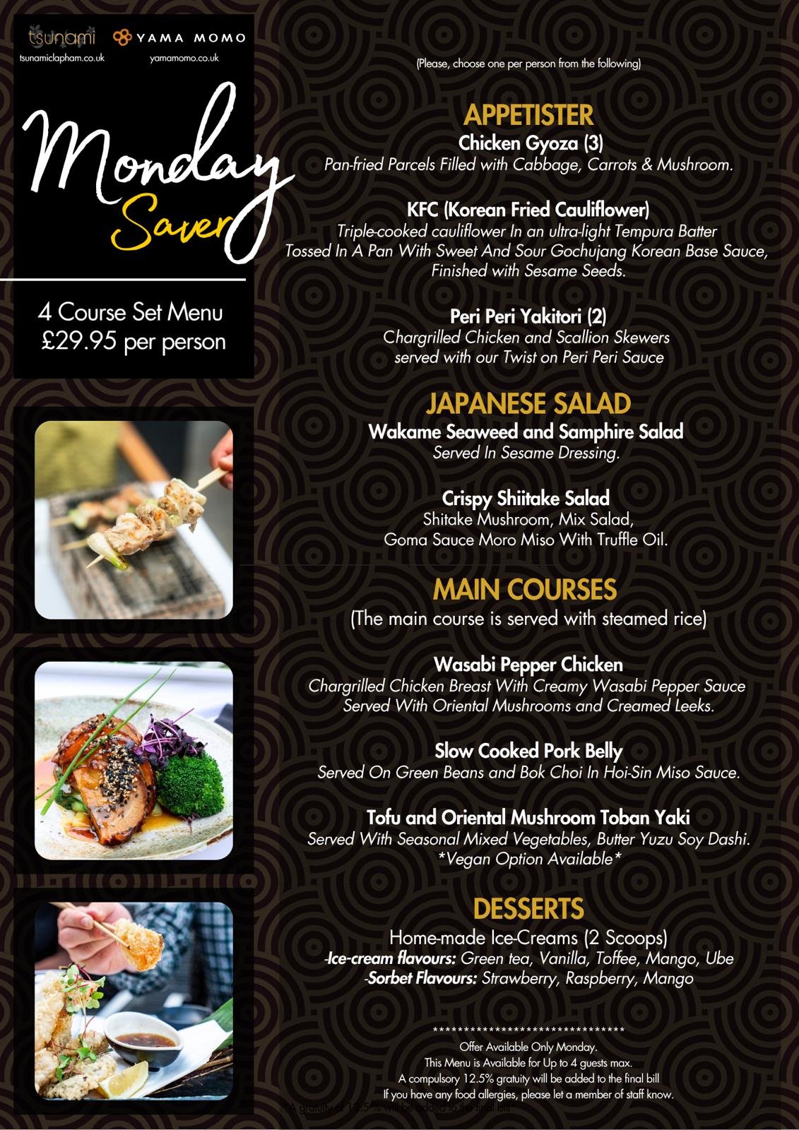 Monday Lunch Offer